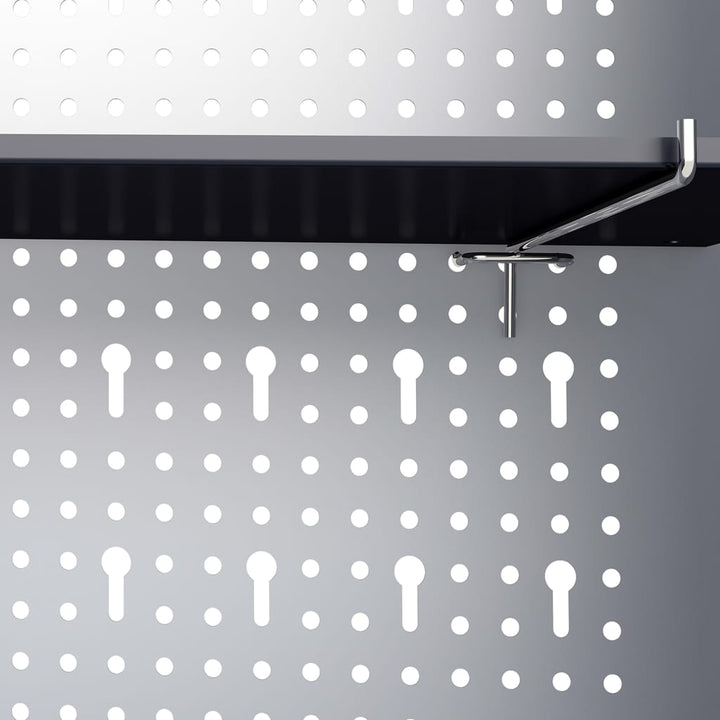 Dulap De Scule De Perete, Gri & Negru, Metal, Stil Industrial