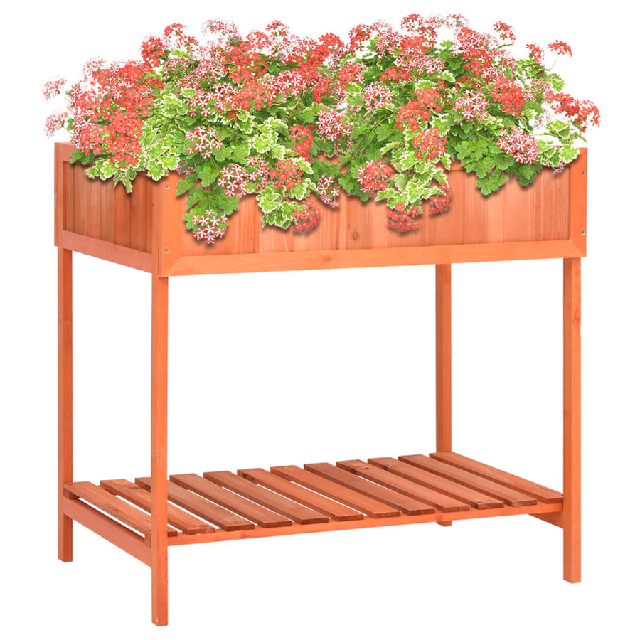 Jardinieră Plante Aromatice, 80X60X80 Cm, Lemn Masiv De Brad