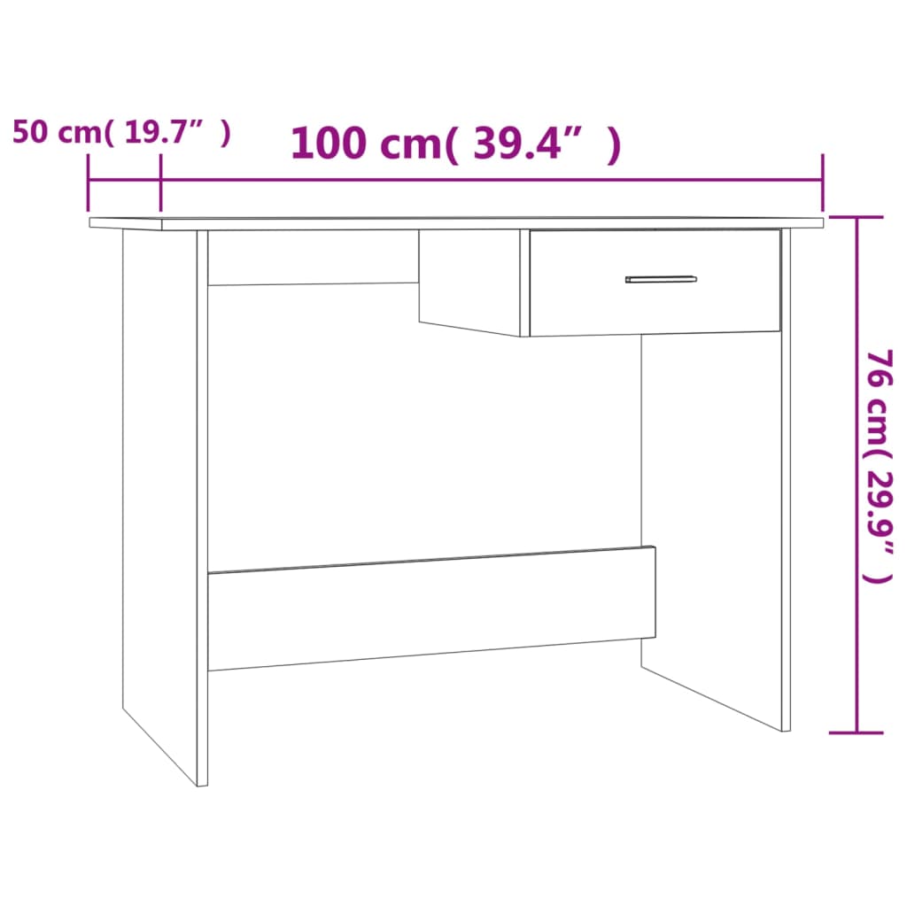 Birou, , 100X50X76 Cm, Lemn Prelucrat