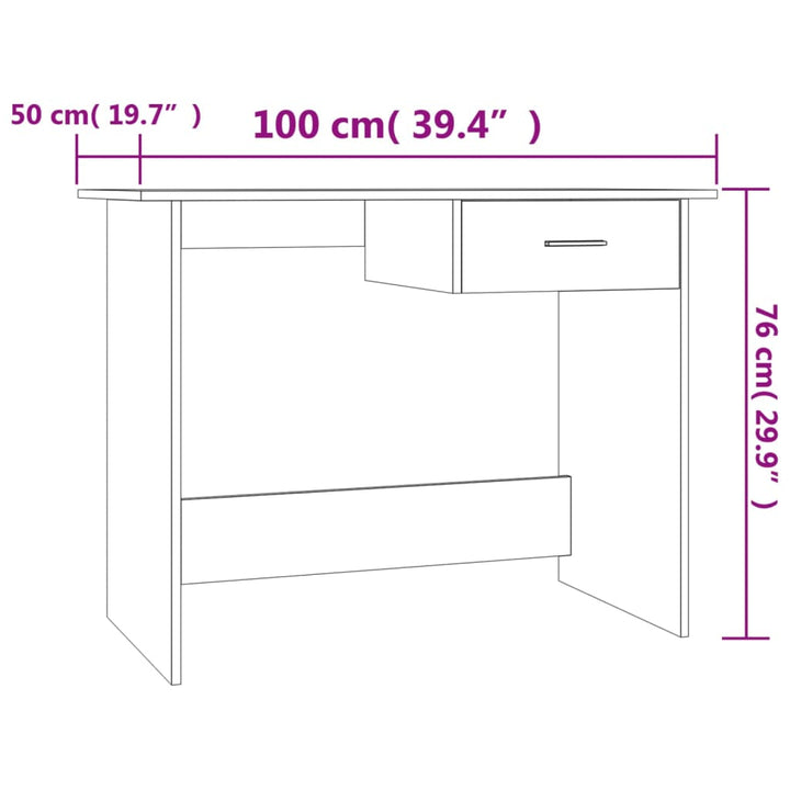 Birou, , 100X50X76 Cm, Lemn Prelucrat