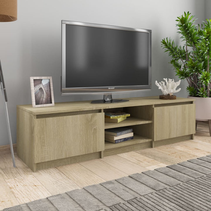 Dulap Tv, Alb Extralucios, 140X40X35,5 Cm, Lemn Prelucrat