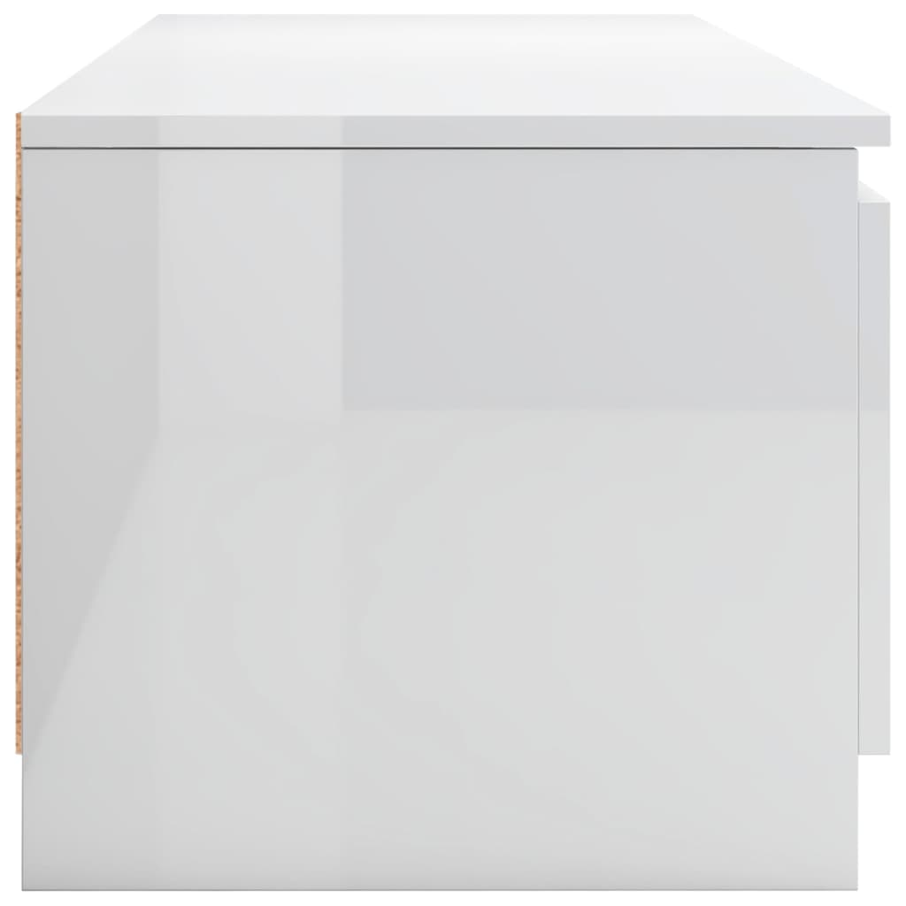 Dulap Tv, Alb Extralucios, 140X40X35,5 Cm, Lemn Prelucrat