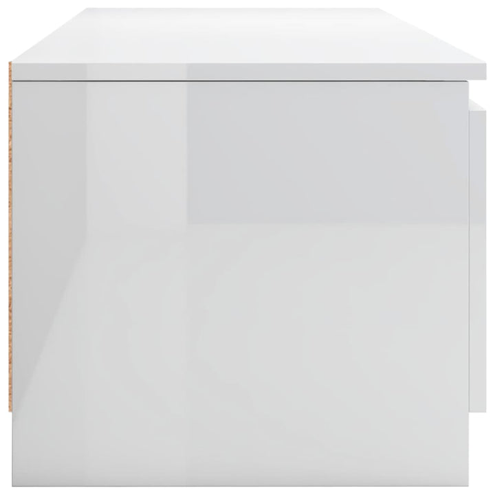 Dulap Tv, Alb Extralucios, 140X40X35,5 Cm, Lemn Prelucrat