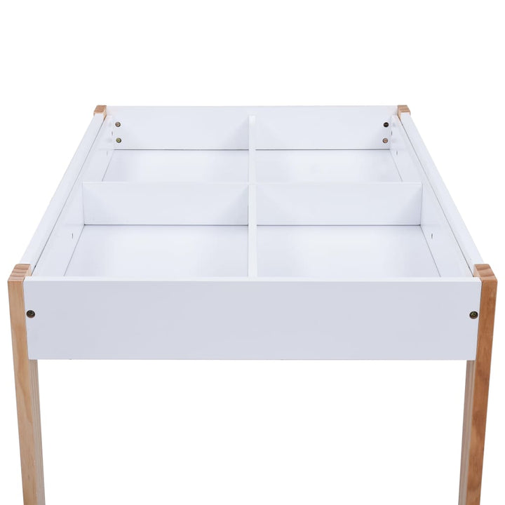 Set Masă Cu Scaune Pentru Copii Cu Tablă, 3 Piese, Negru Și Alb