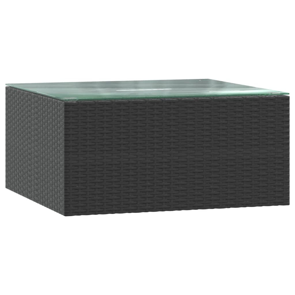 Set Mobilier De Grădină Cu Perne, 5 Piese, Negru, Poliratan