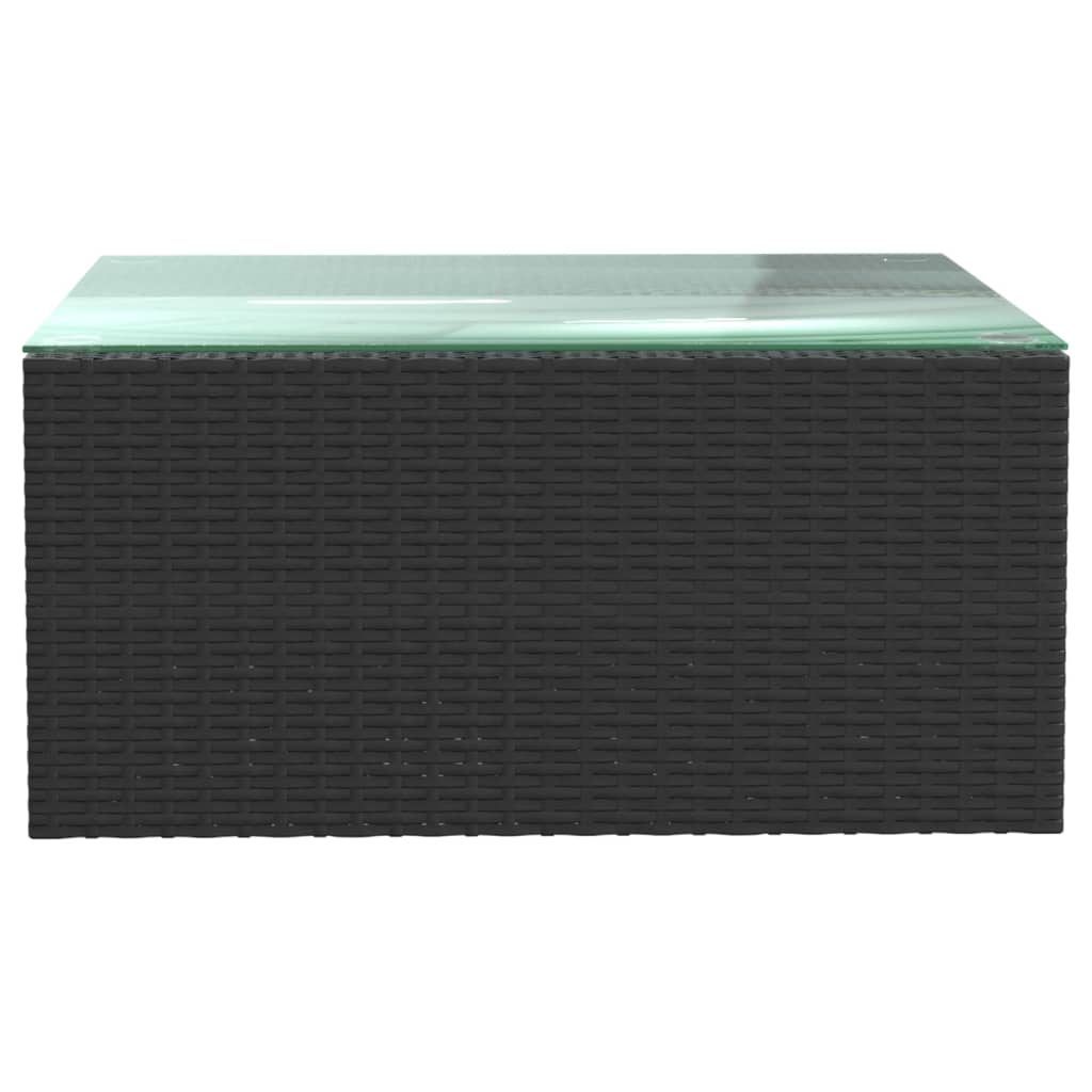 Set Mobilier De Grădină Cu Perne, 5 Piese, Negru, Poliratan