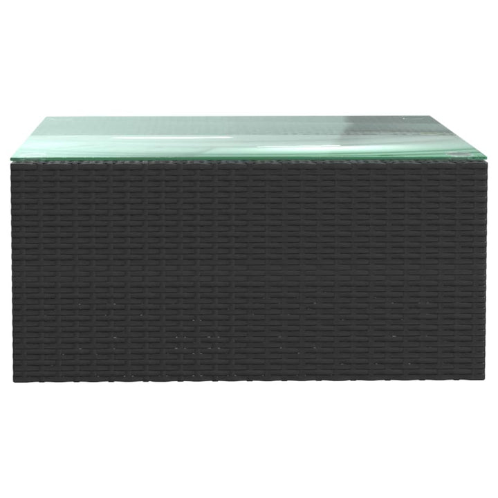 Set Mobilier De Grădină Cu Perne, 5 Piese, Negru, Poliratan