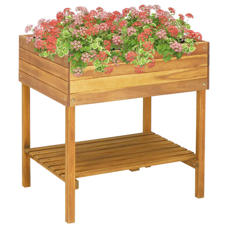 Jardinieră Înaltă, 78,5 X 58,5 X 78,5 Cm, Lemn Masiv De Acacia