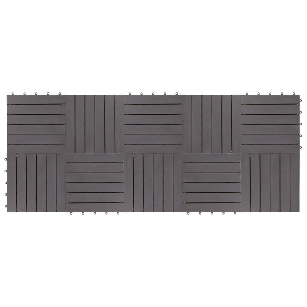 Plăci Pardoseală, 10 Buc., , 30X30 Cm, Lemn Masiv De Acacia