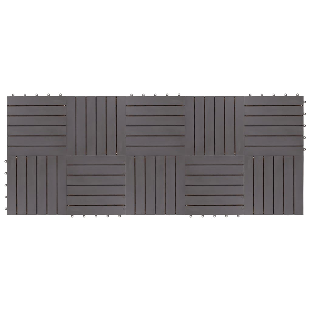 Plăci Pardoseală, 10 Buc., , 30X30 Cm, Lemn Masiv De Acacia
