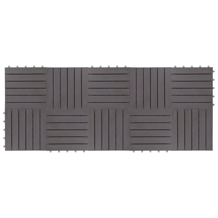 Plăci Pardoseală, 10 Buc., , 30X30 Cm, Lemn Masiv De Acacia