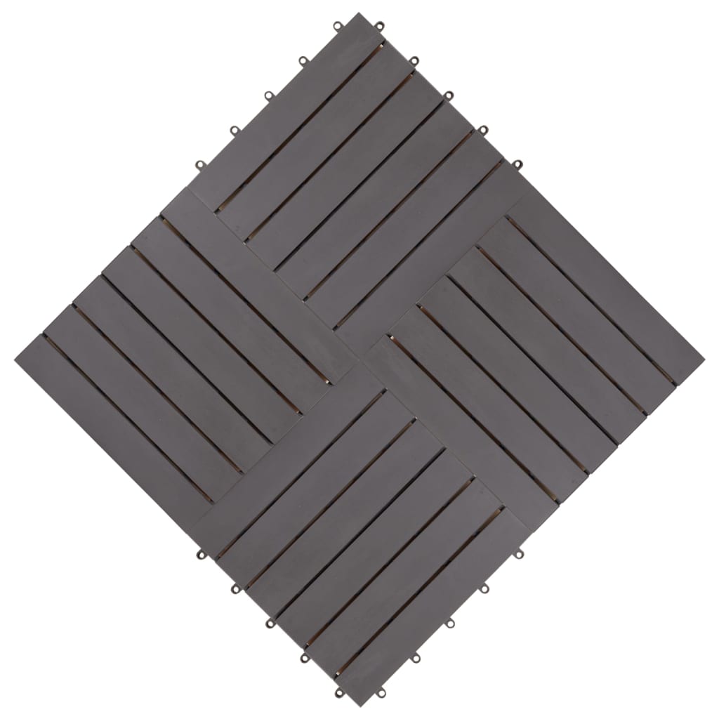 Plăci Pardoseală, 10 Buc., , 30X30 Cm, Lemn Masiv De Acacia