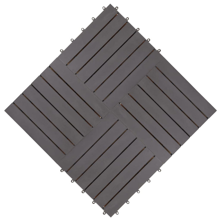 Plăci Pardoseală, 10 Buc., , 30X30 Cm, Lemn Masiv De Acacia