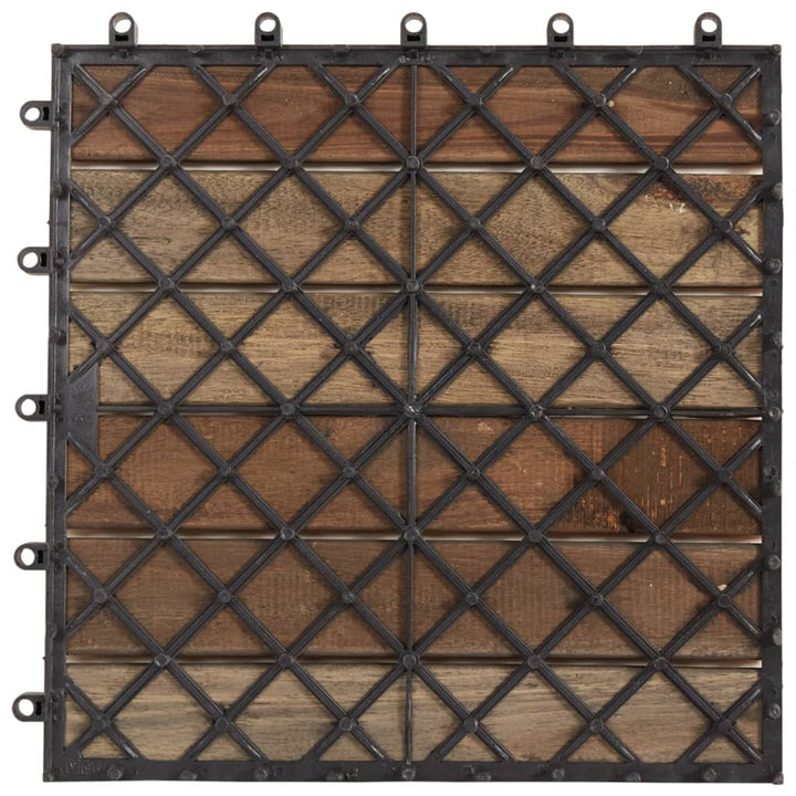 Plăci Pardoseală, 10 Buc., , 30X30 Cm, Lemn Masiv De Acacia