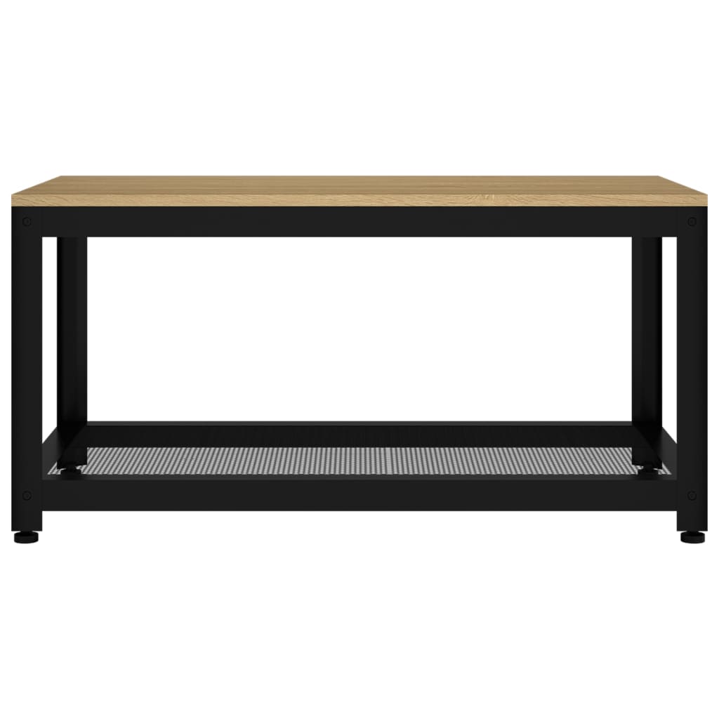 Măsuță De Cafea, & Negru, 90X45X45 Cm, Mdf Și Fier