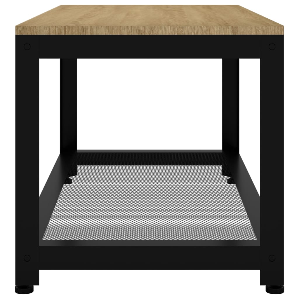 Măsuță De Cafea, & Negru, 90X45X45 Cm, Mdf Și Fier