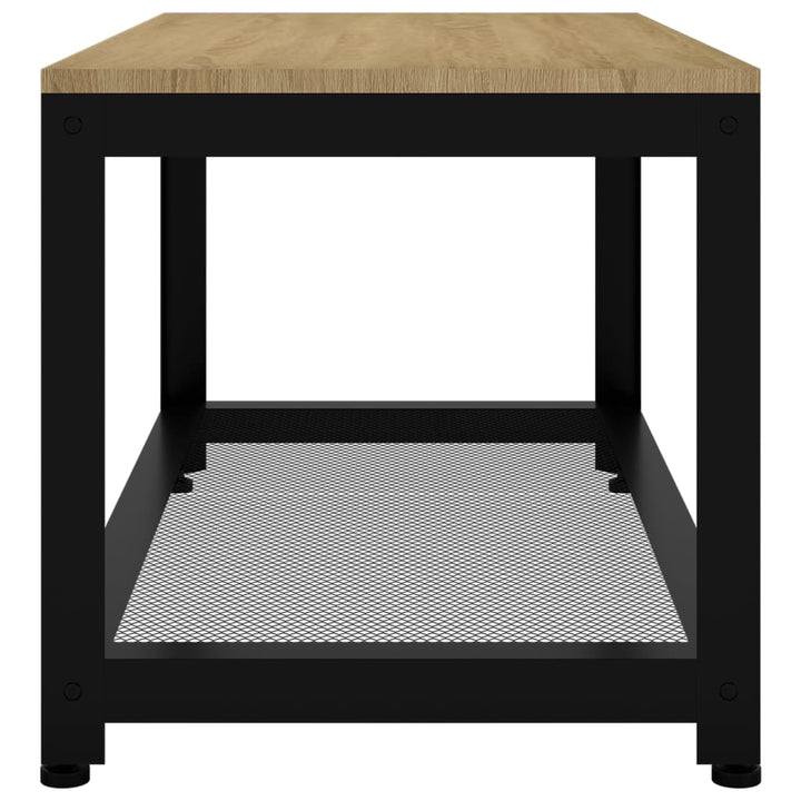 Măsuță De Cafea, & Negru, 90X45X45 Cm, Mdf Și Fier