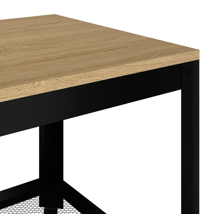 Măsuță De Cafea, & Negru, 90X45X45 Cm, Mdf Și Fier