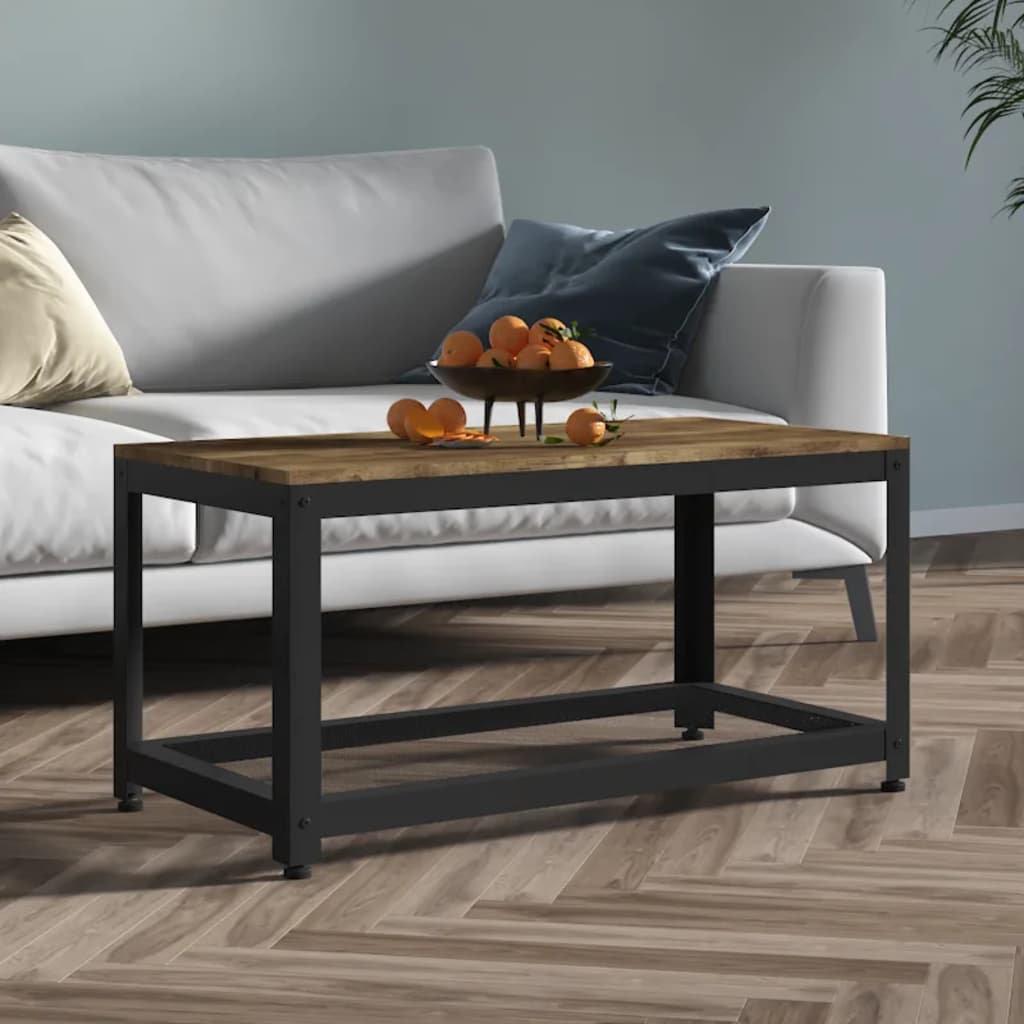 Măsuță De Cafea, & Negru, 90X45X45 Cm, Mdf Și Fier