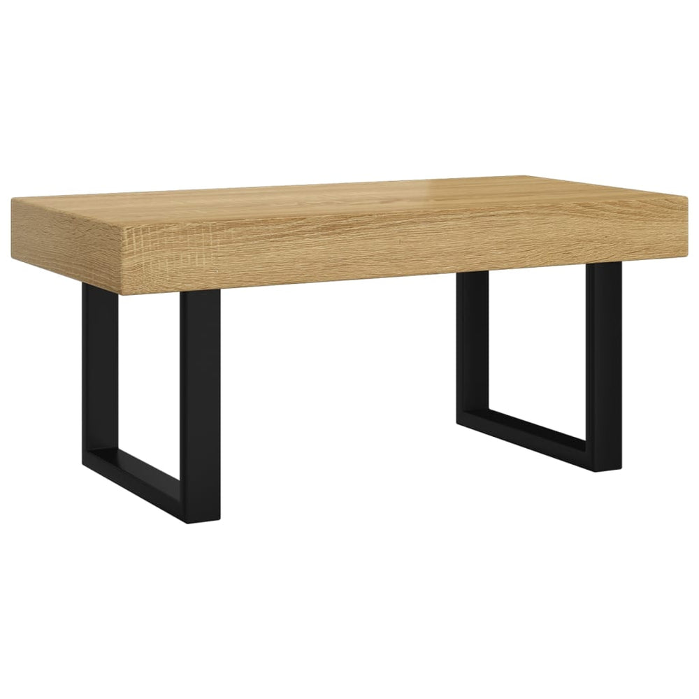 Măsuță De Cafea, & Negru, 90X45X40 Cm, Mdf Și Fier