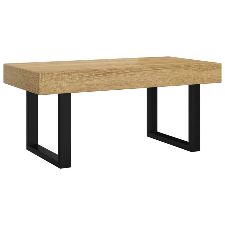 Măsuță De Cafea, & Negru, 90X45X40 Cm, Mdf Și Fier