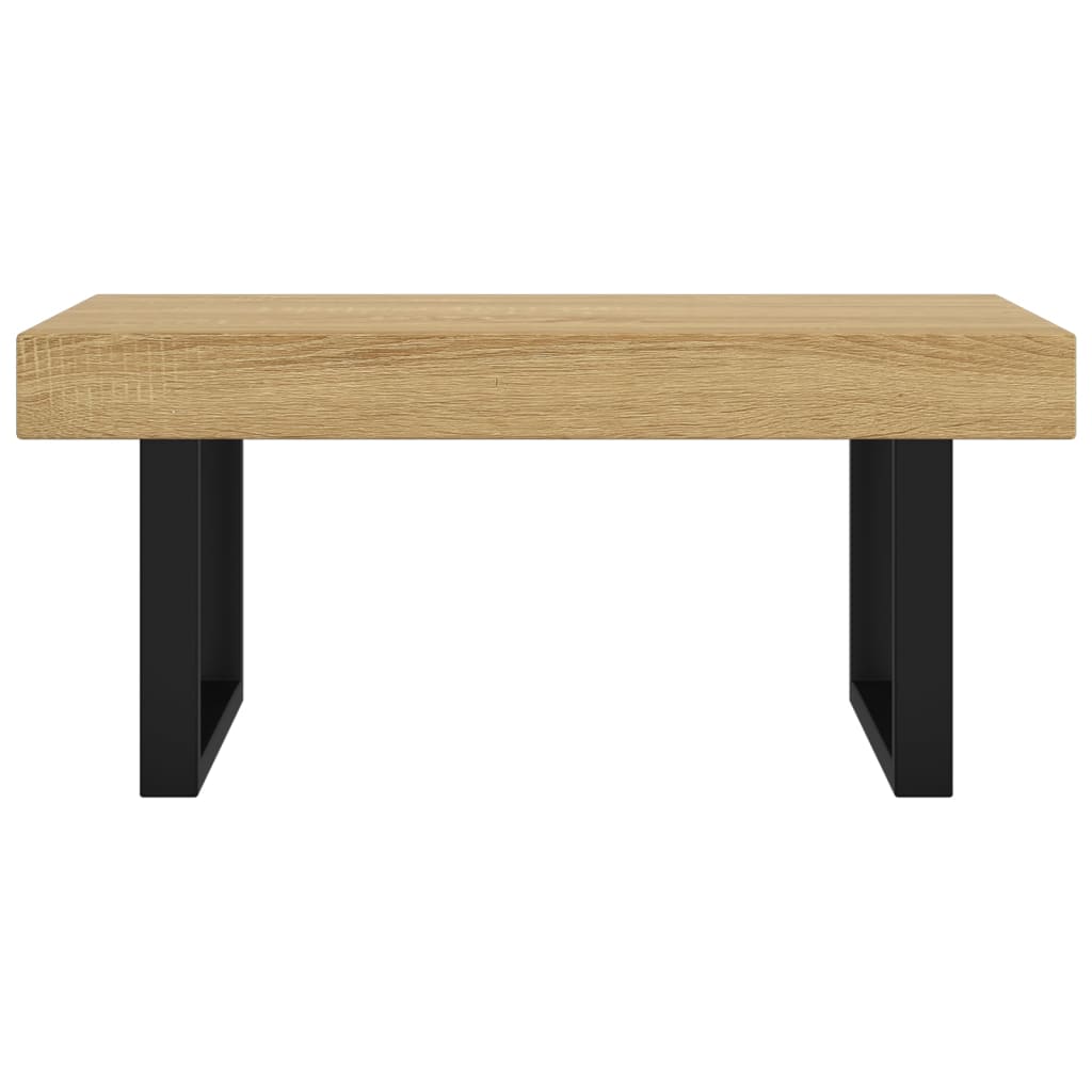 Măsuță De Cafea, & Negru, 90X45X40 Cm, Mdf Și Fier