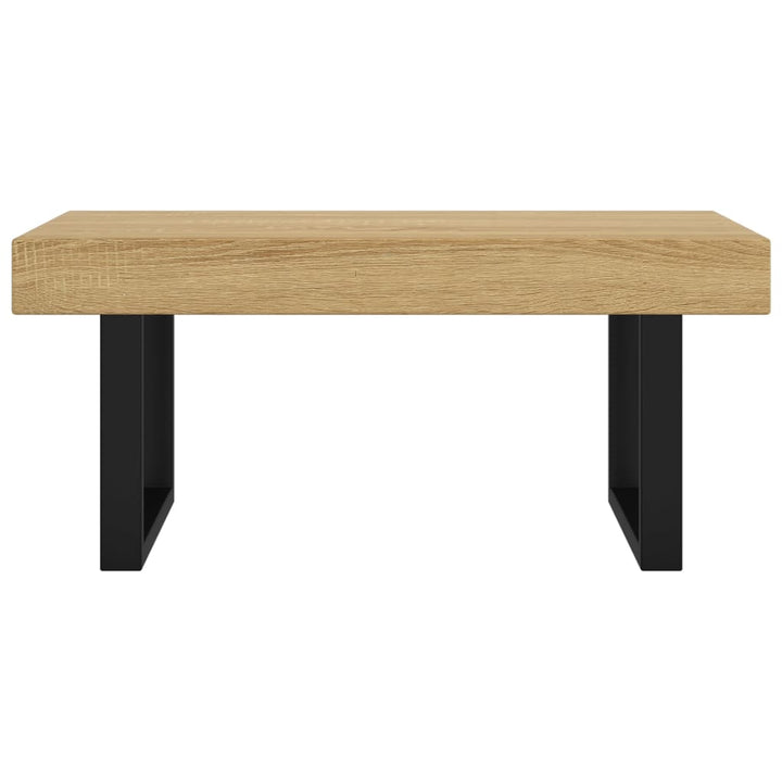 Măsuță De Cafea, & Negru, 90X45X40 Cm, Mdf Și Fier