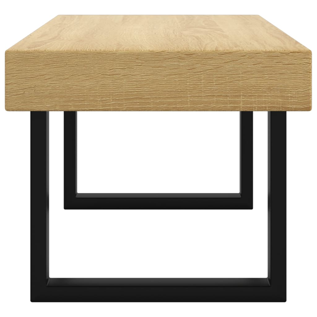 Măsuță De Cafea, & Negru, 90X45X40 Cm, Mdf Și Fier