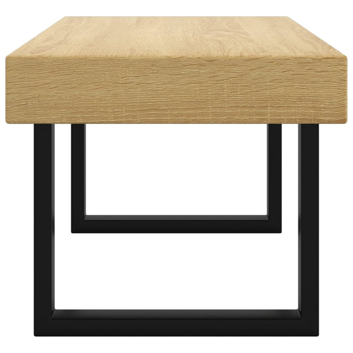 Măsuță De Cafea, & Negru, 90X45X40 Cm, Mdf Și Fier