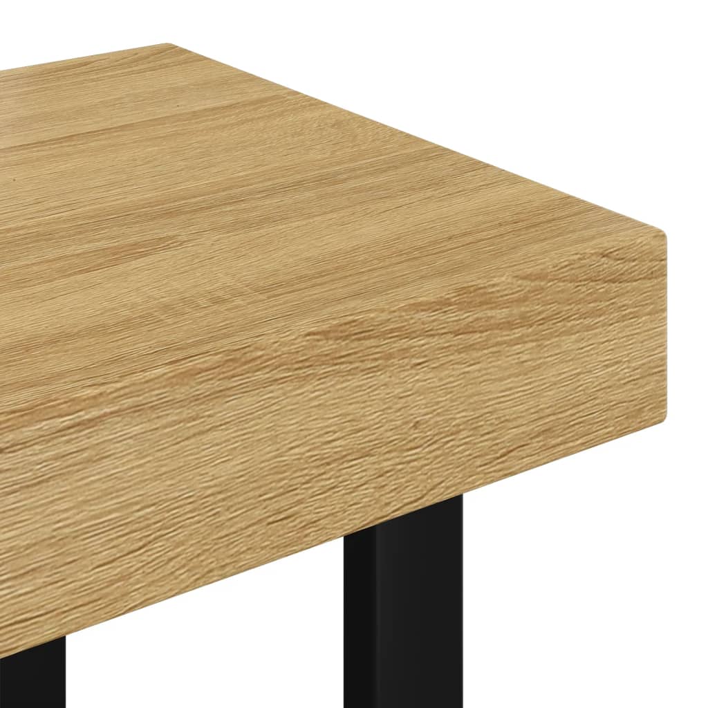 Măsuță De Cafea, & Negru, 90X45X40 Cm, Mdf Și Fier