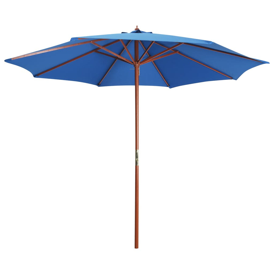 Umbrelă De Soare Cu Stâlp Din Lemn, , 300 X 258 Cm