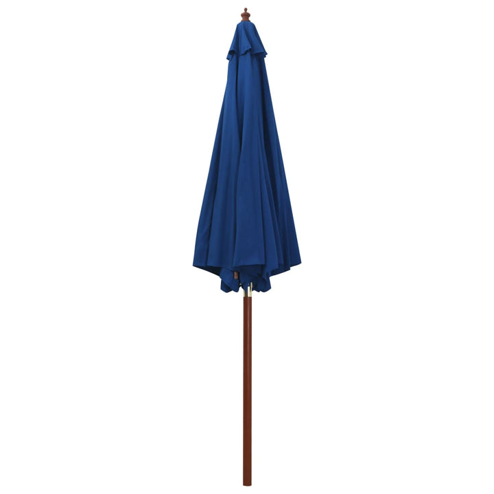 Umbrelă De Soare Cu Stâlp Din Lemn, , 300 X 258 Cm