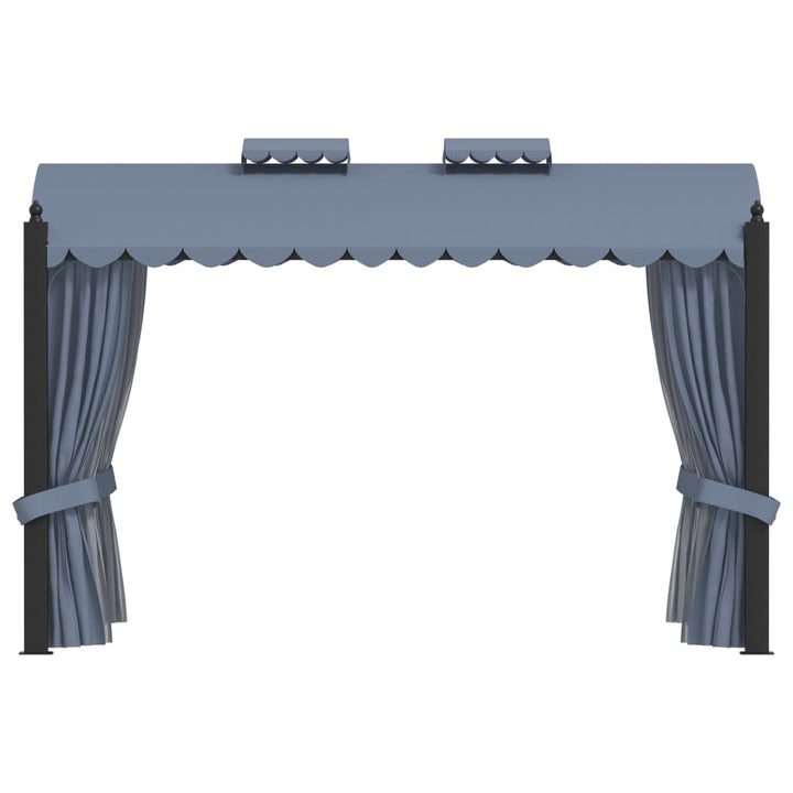 Pavilion Cu Perdele, Antracit, 3 X 4 M, Oțel