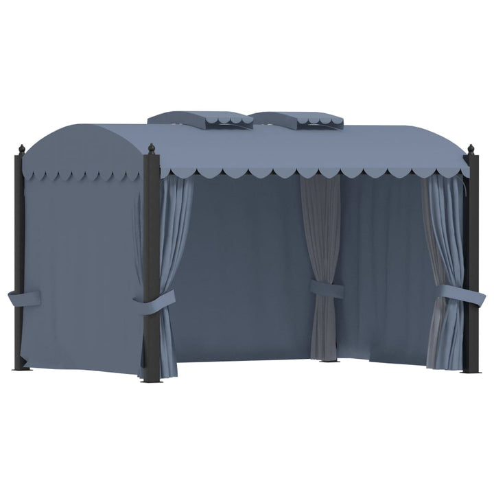 Pavilion Cu Perdele, Antracit, 3 X 4 M, Oțel