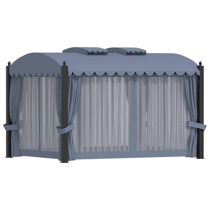 Pavilion Cu Perdele, Antracit, 3 X 4 M, Oțel