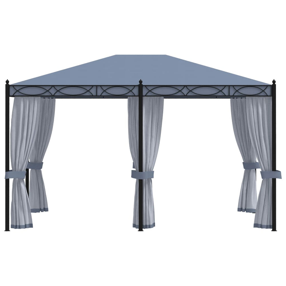 Pavilion Cu Ecrane Din Plasă, Antracit, 3 X 4 M, Oțel