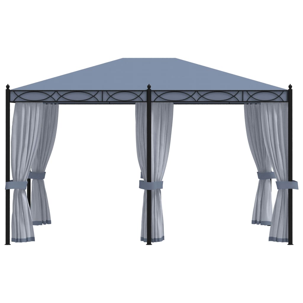 Pavilion Cu Ecrane Din Plasă, Antracit, 3 X 4 M, Oțel