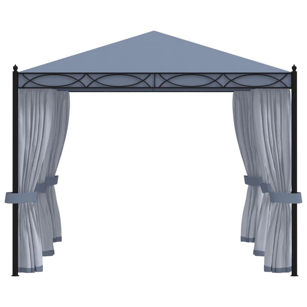 Pavilion Cu Ecrane Din Plasă, Antracit, 3 X 4 M, Oțel