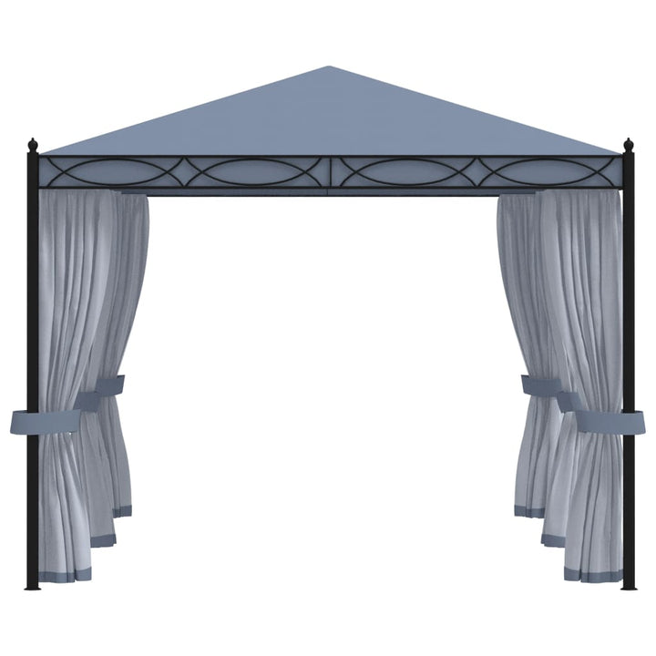 Pavilion Cu Ecrane Din Plasă, Antracit, 3 X 4 M, Oțel