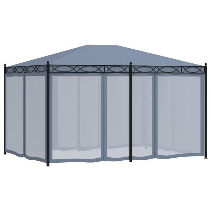 Pavilion Cu Ecrane Din Plasă, Antracit, 3 X 4 M, Oțel