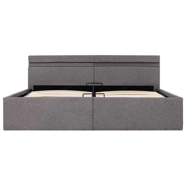 Cadru Pat Hidraulic Ladă Și Led, , , Textil