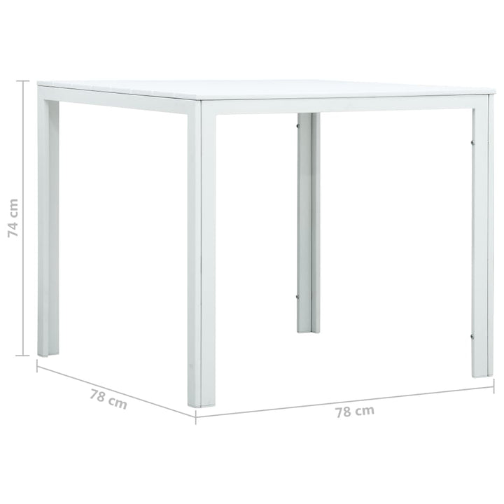 Măsuță De Cafea, , 78X78X74 Cm, Hdpe, Aspect Lemn
