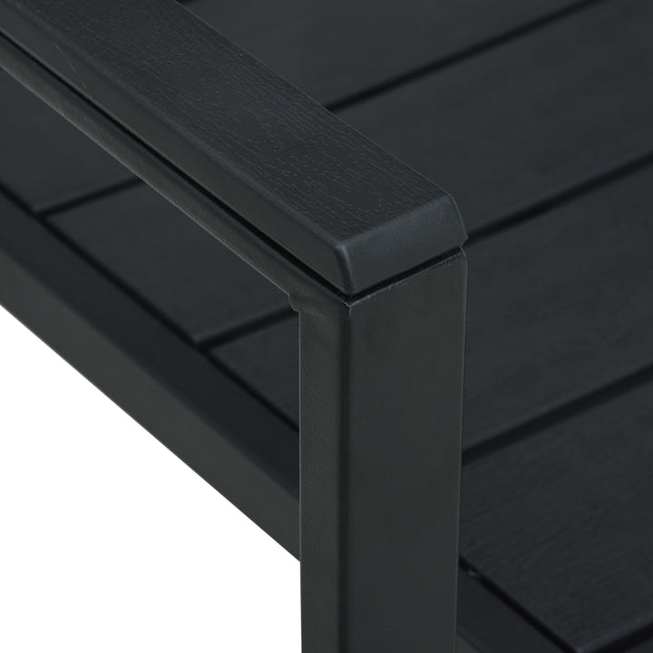 Scaune De Grădină, 2 Buc., , Hdpe, Aspect Lemn