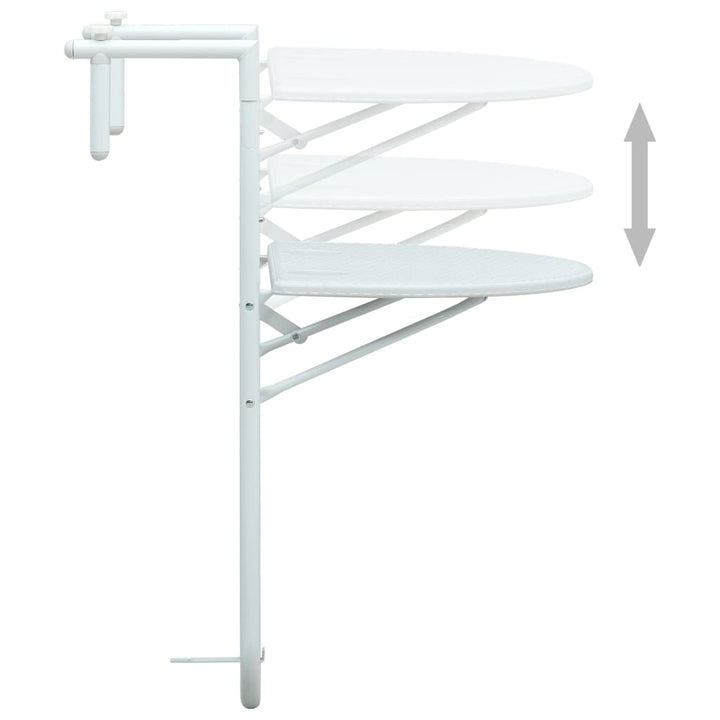 Masă Balcon Suspendată 60X64X83,5 Cm Plastic Aspect Ratan
