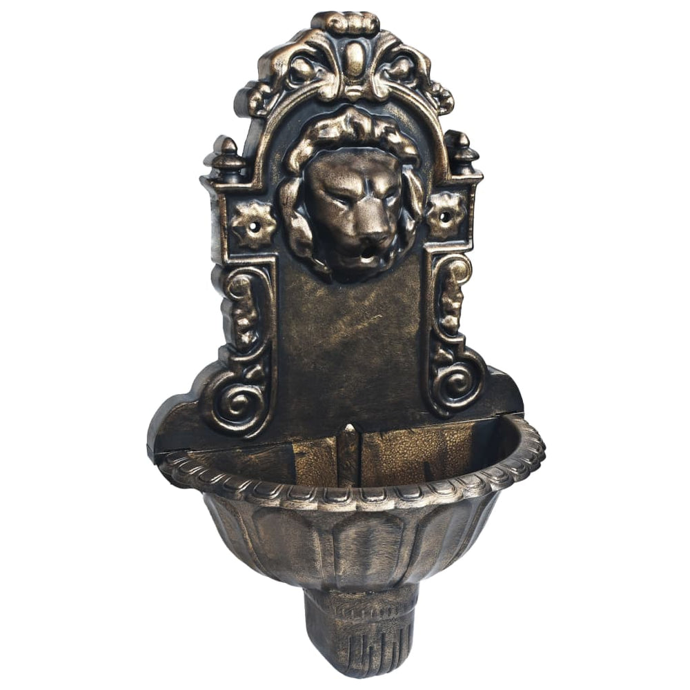 Fântână De Perete Cu Design Cap De Leu, Bronz