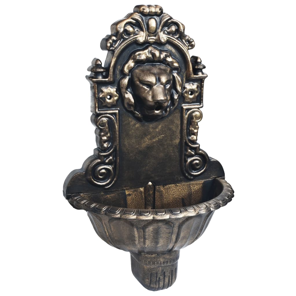 Fântână De Perete Cu Design Cap De Leu, Bronz