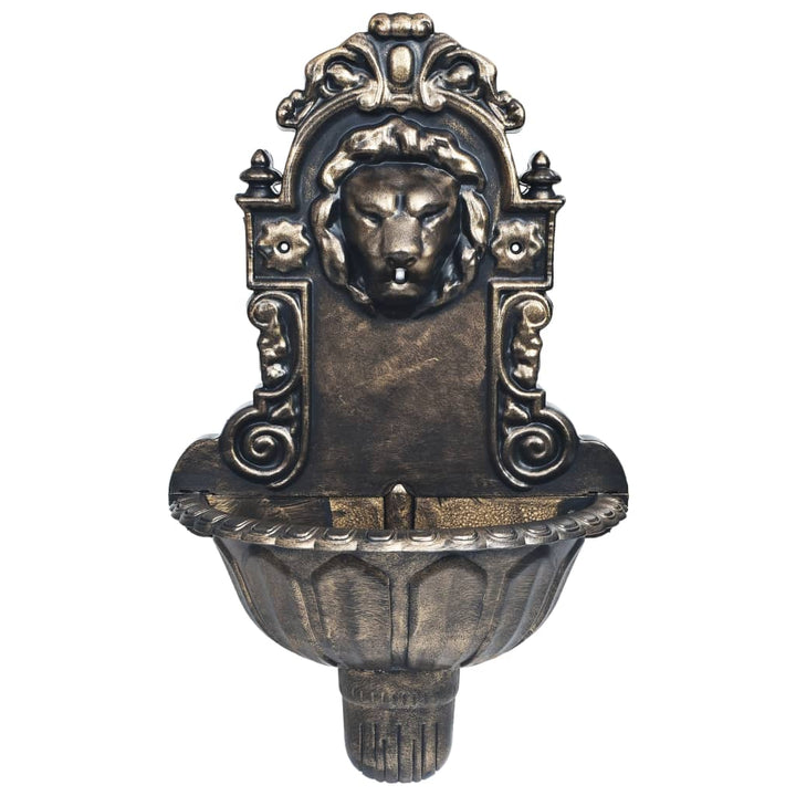 Fântână De Perete Cu Design Cap De Leu, Bronz