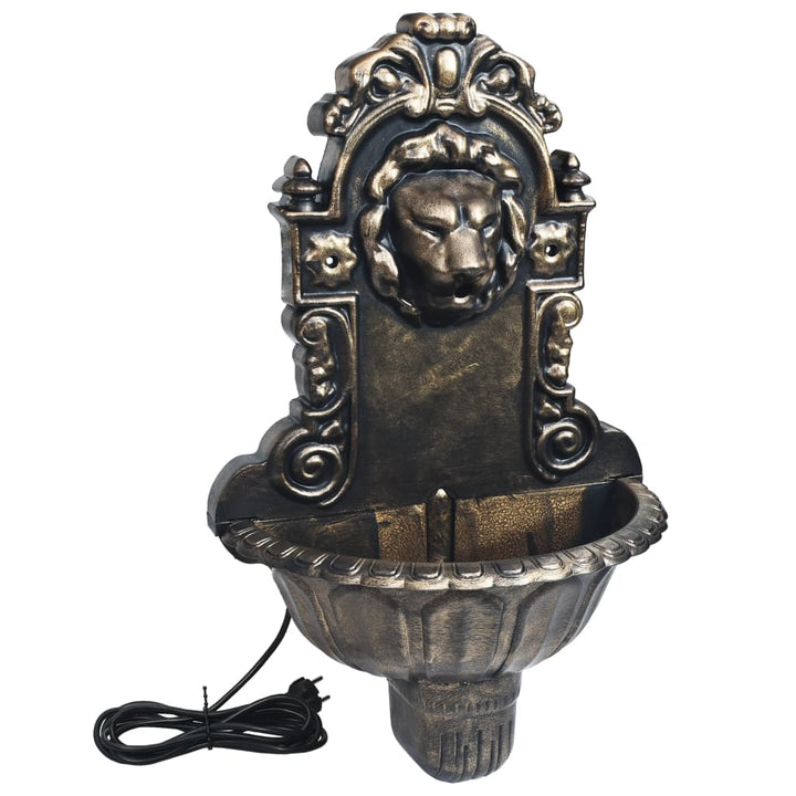 Fântână De Perete Cu Design Cap De Leu, Bronz