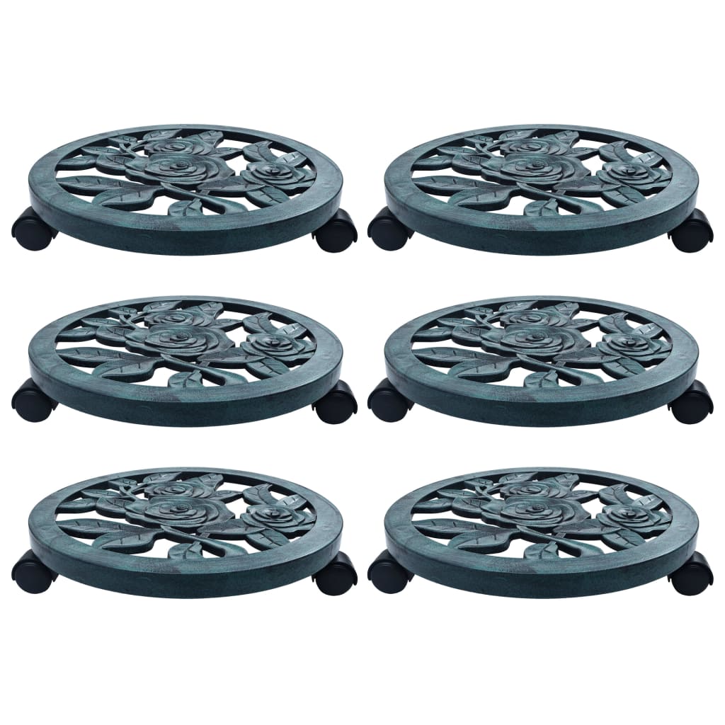 Suporturi De Plante Cu Role, 6 Buc., , , Plastic