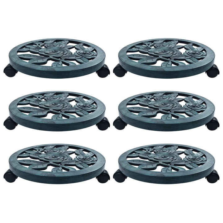 Suporturi De Plante Cu Role, 6 Buc., , , Plastic